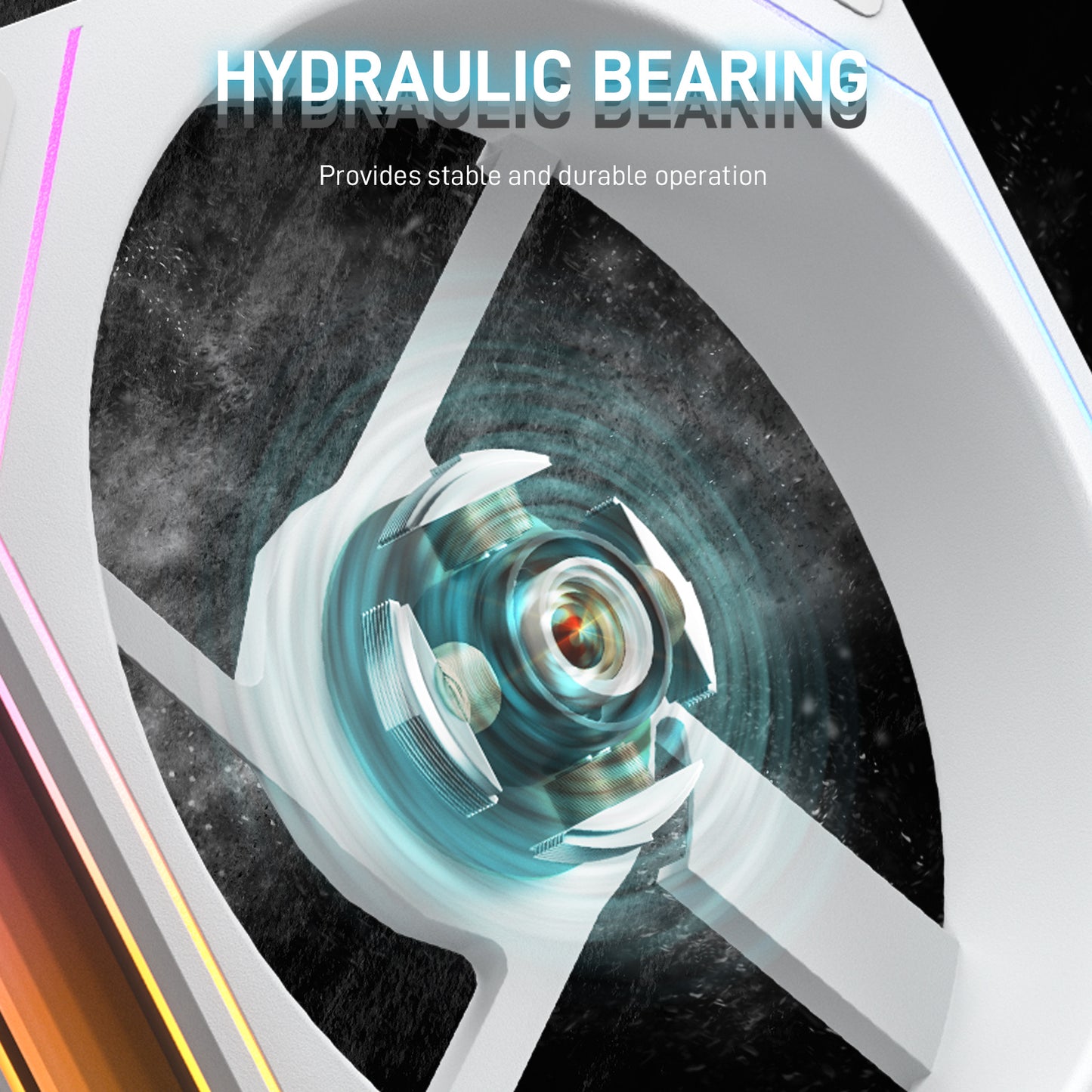 DARKROCK F120 6-Pack 120mm Infinite Mirror Case Fans with PWM Control & ARGB Effect, 24 LED Lights, HDB Hydraulic Bearing for Low-Noise Operation - Suitable for Most PC Cooling Systems