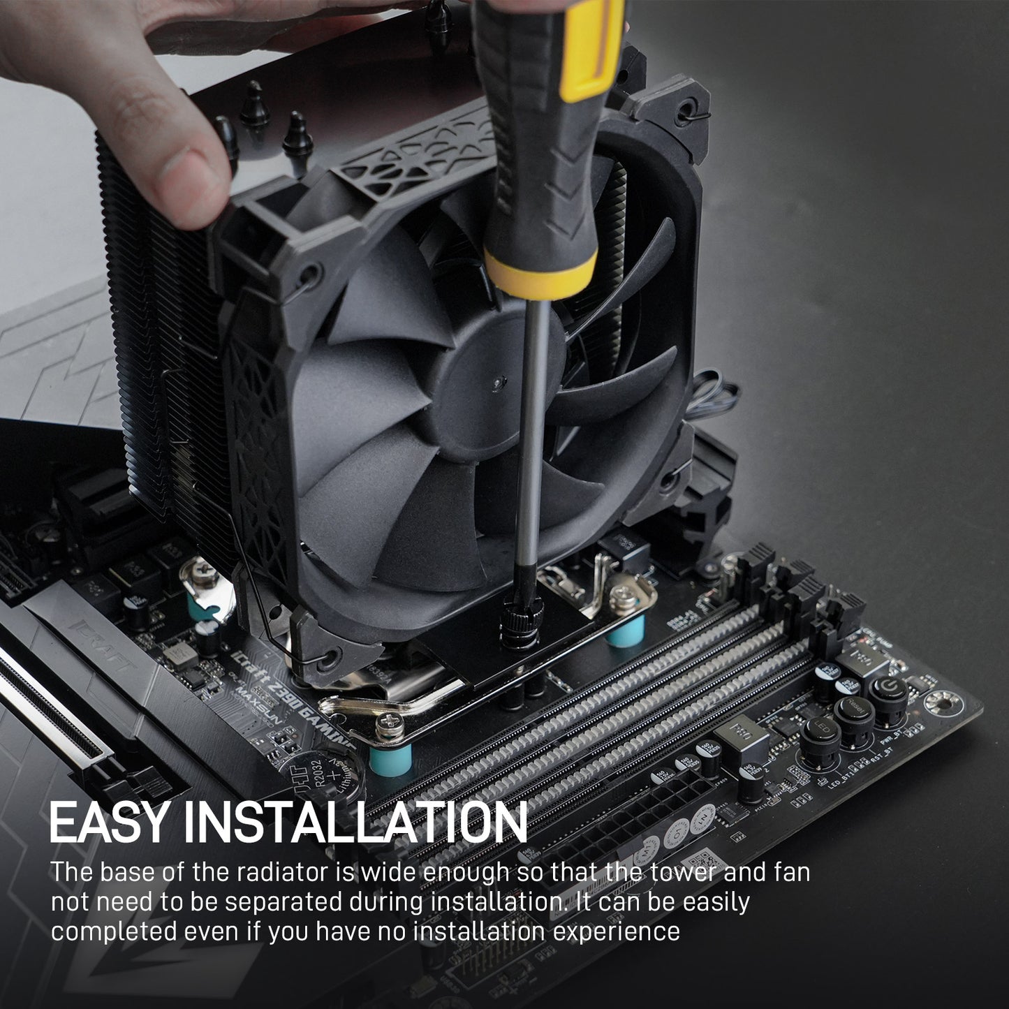 DARKROCK PX4 CPU Air Cooler High-Performance 180w TDP 4 Copper Heat Pipes CPU Cooler Cover 120MM PWM Fan Low Noise - Intel LGA 1851/1700/1200/115X, AMD AM5/AMD4 All Black