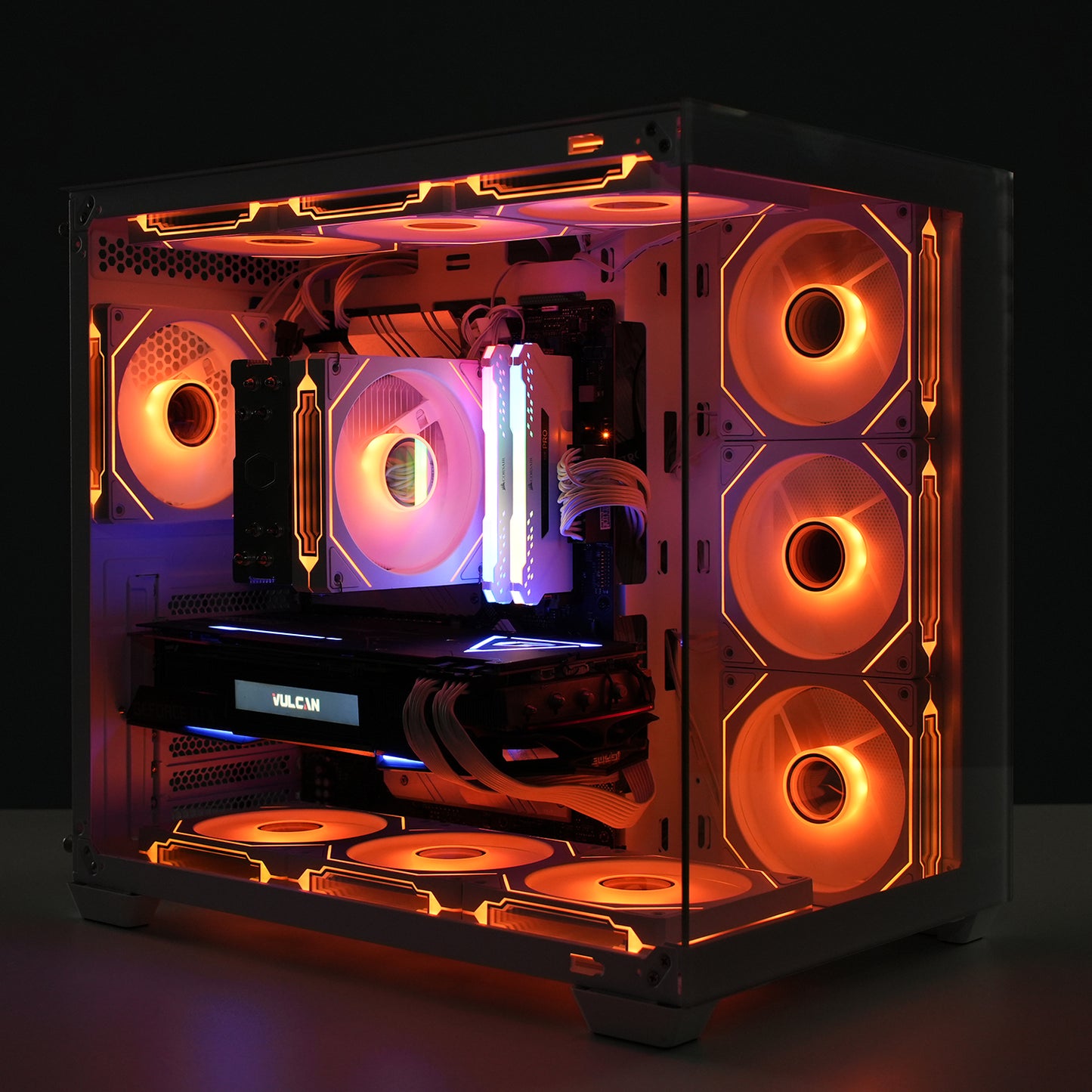 DARKROCK 20-Port PC Case Fan Hub with Remote Control, Dual SATA Port Powered 10-Port 3-Pin ARGB Light and 10-Port 4-Pin PWM Fan Speed Controller - Black