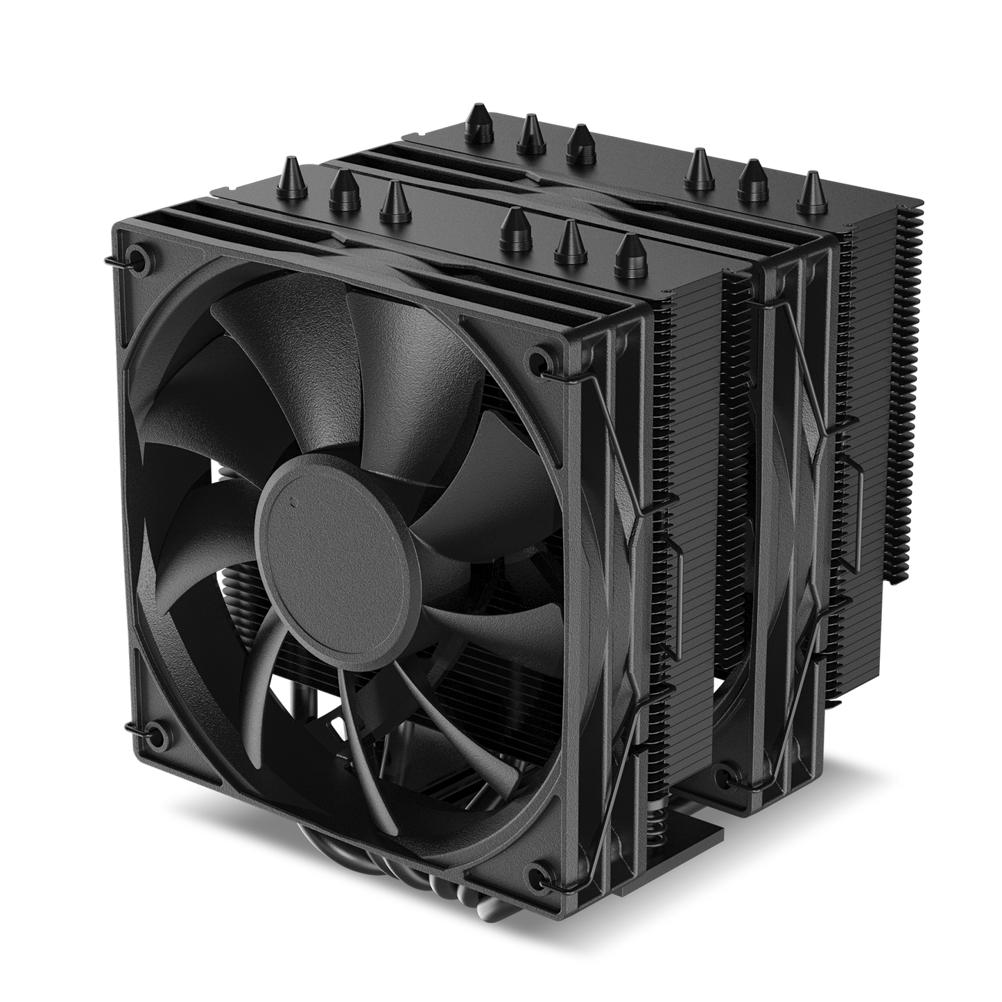 DARKROCK DT6 CPU Air Cooler, Dual Towers with 6 Copper Heat Pipes, 2 x 120mm PWM Fan for Low Noise Operation, Easy Installation - Brackets for Intel LGA 1851/1700/1200/115X & AMD AM5/AMD4 - Black