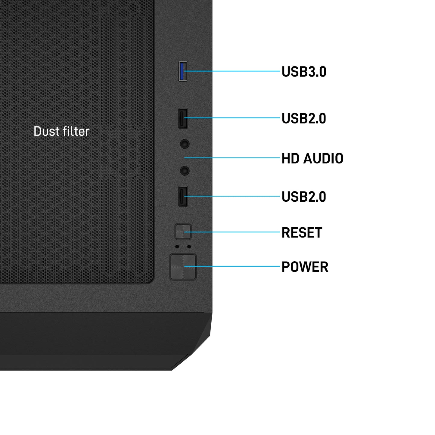 DARKROCK Classico Storage Master Case ATX Computer Case Mid Tower with 4x120mm Fans, USB 3.0 Ready 4 Detachable Hard Drive Cages 360mm Supported on Top & Front Radiator GPU Vertically Mounting Black