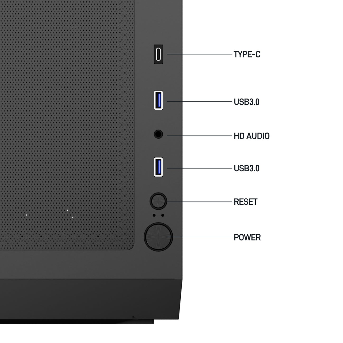 DARKROCK A8-M Black Micro-ATX Mid Tower Computer PC Case for Gaming & Business Tempered Glass Side Panel Support 240mm Radiator on Top and 40 Series GPU 3 x 120mm Cooling Fans Pre-Installed