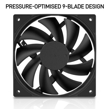 DARKROCK 3-Pack 120mm Black Computer Case Fans High Performance Cooling Low Noise 3-Pin 1200 RPM Hydraulic Bearing Quiet Long Life Up to 30,000 Hours 5 Years Warranty