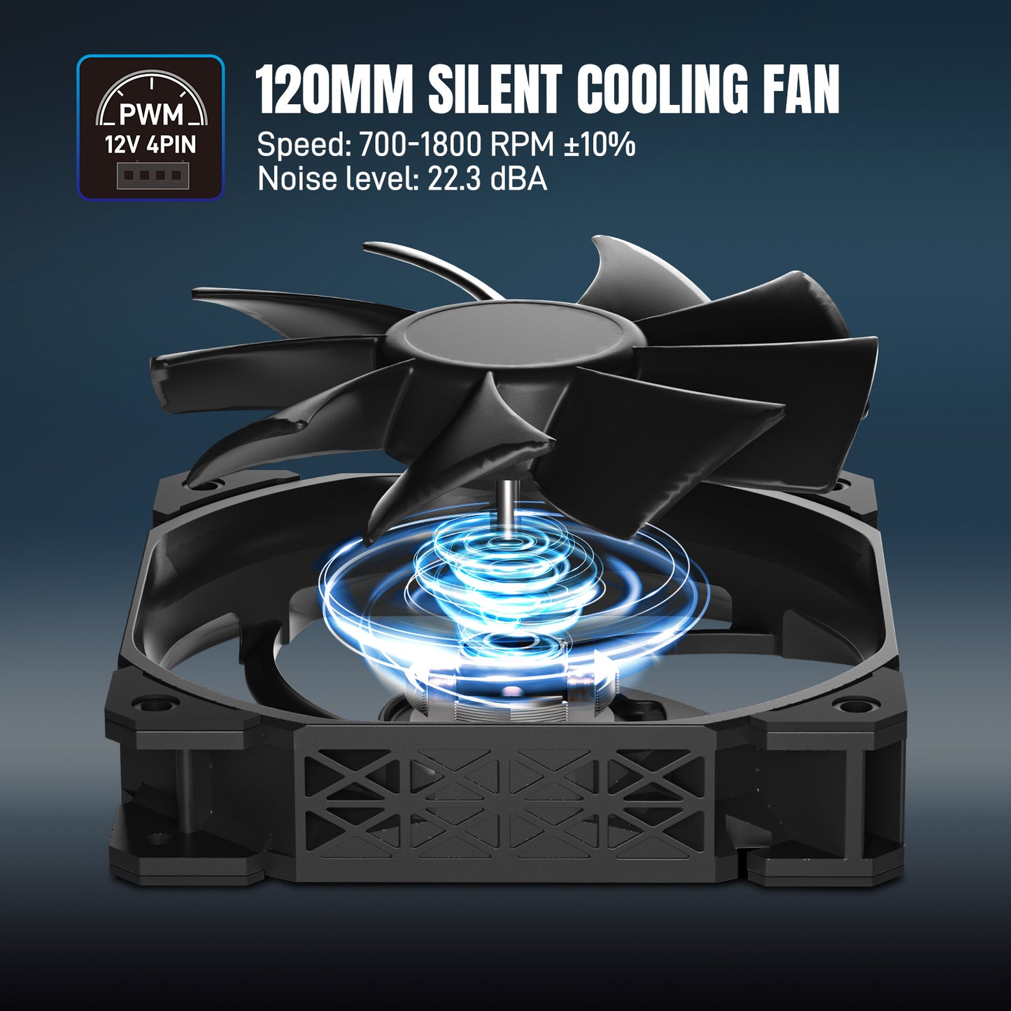 DARKROCK PX4 CPU Air Cooler High-Performance 180w TDP 4 Copper Heat Pipes CPU Cooler Cover 120MM PWM Fan Low Noise - Intel LGA 1700/1200/115X, AMD AM5/AMD4 All Black