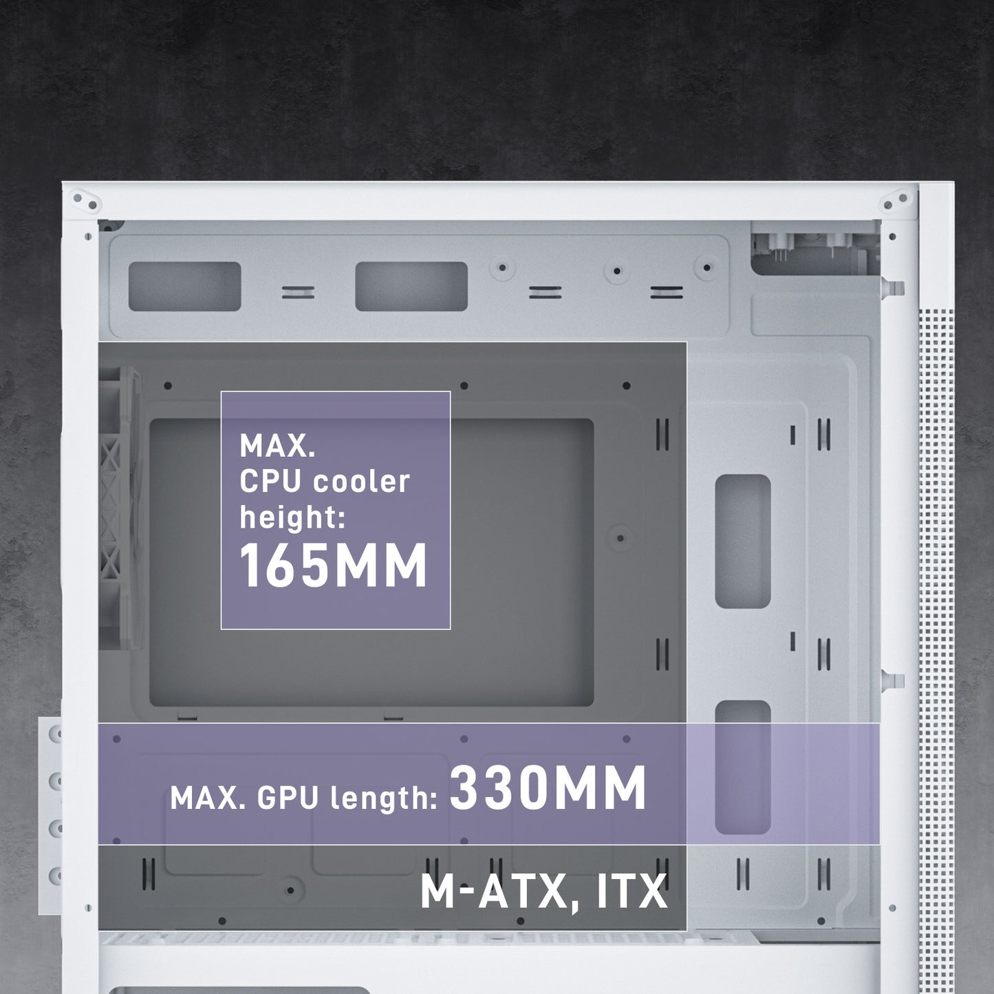 DARKROCK MH200 White PC Computer Case for Office&Gaming Compact Mid-Tower Micro ATX Mini ITX High-Airflow Mesh Front & Side Panel Top 240mm Radiator Support Type-C Ready, ARGB 120mm Fan Pre-Installed