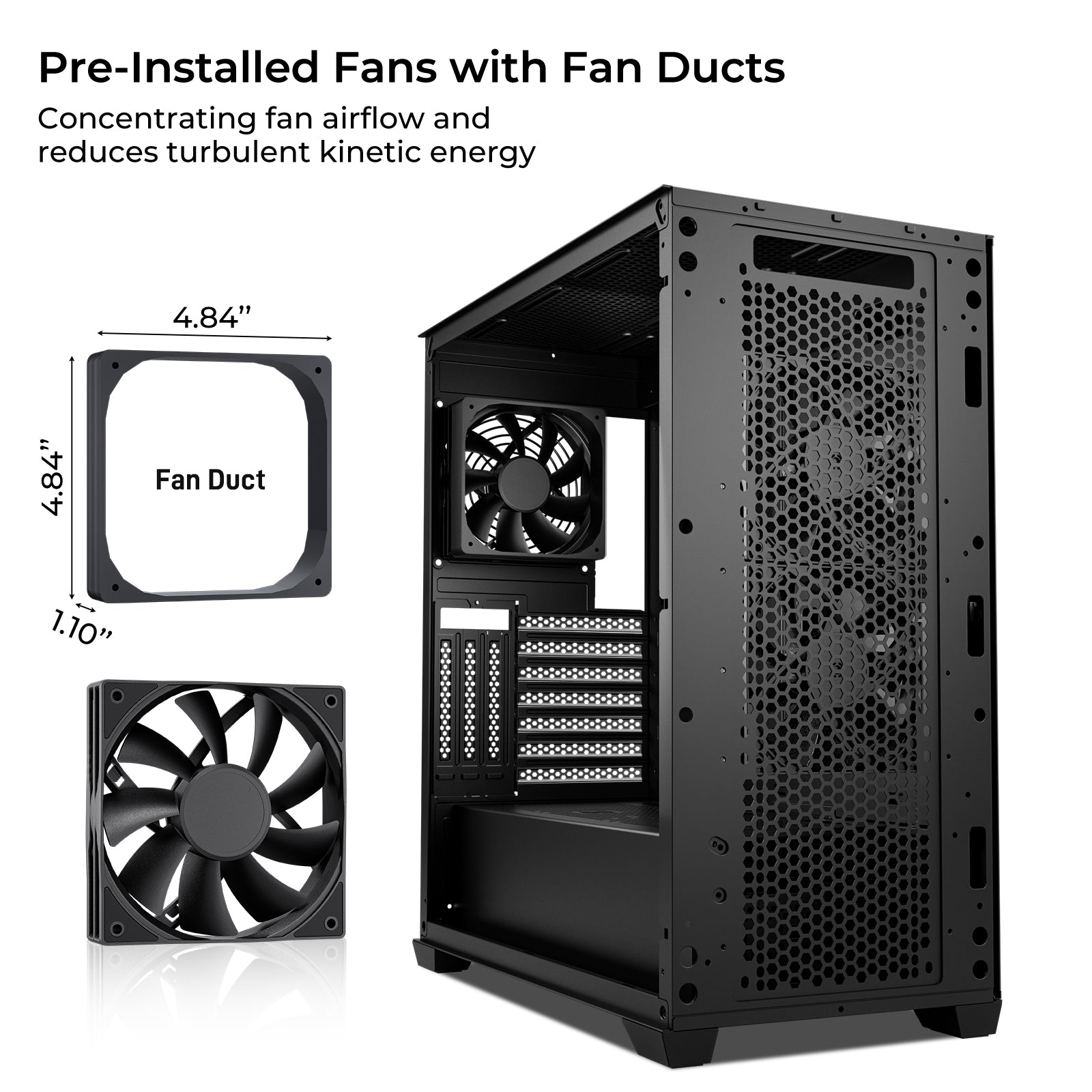DARKROCK ES1 Silence Edition Black E-ATX PC Case - Noise-Reducing Mate ...