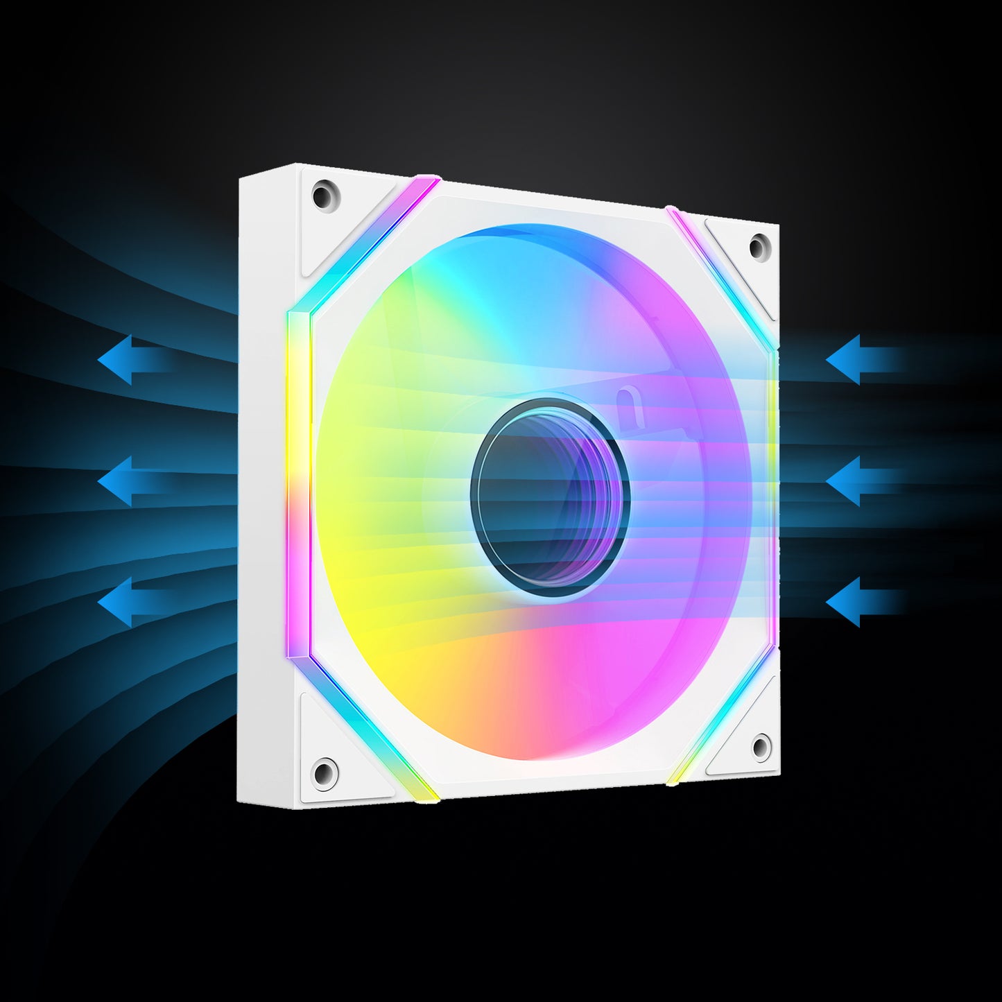 DARKROCK F140 140 mm Infinity Mirror Design Case Fan with PWM Control and ARGB LED Light Effect, HDB Hydraulic Bearings for Low Noise Operation