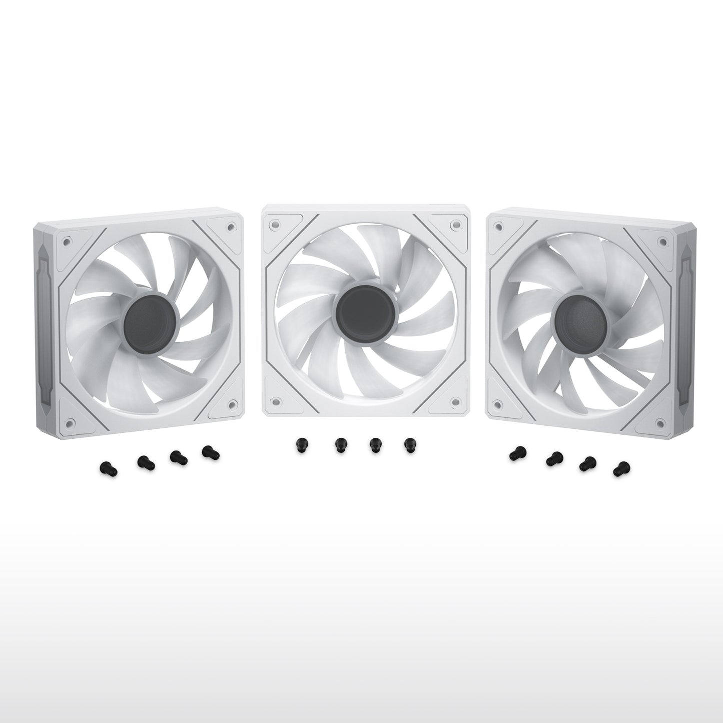 DARKROCK F120 - 3 in 1 120 mm Infinite Mirror Design Case Fans with PWM Control & ARGB effect, Hydraulic Bearing for Low-Noise Operation - Suitable for Most PC Cooling Systems