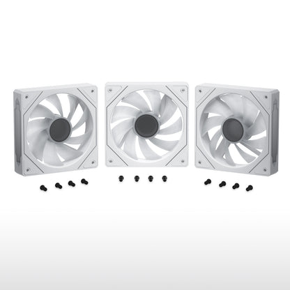 DARKROCK F120 - 3 in 1 120 mm Infinite Mirror Design Case Fans with PWM Control & ARGB effect, Hydraulic Bearing for Low-Noise Operation - Suitable for Most PC Cooling Systems